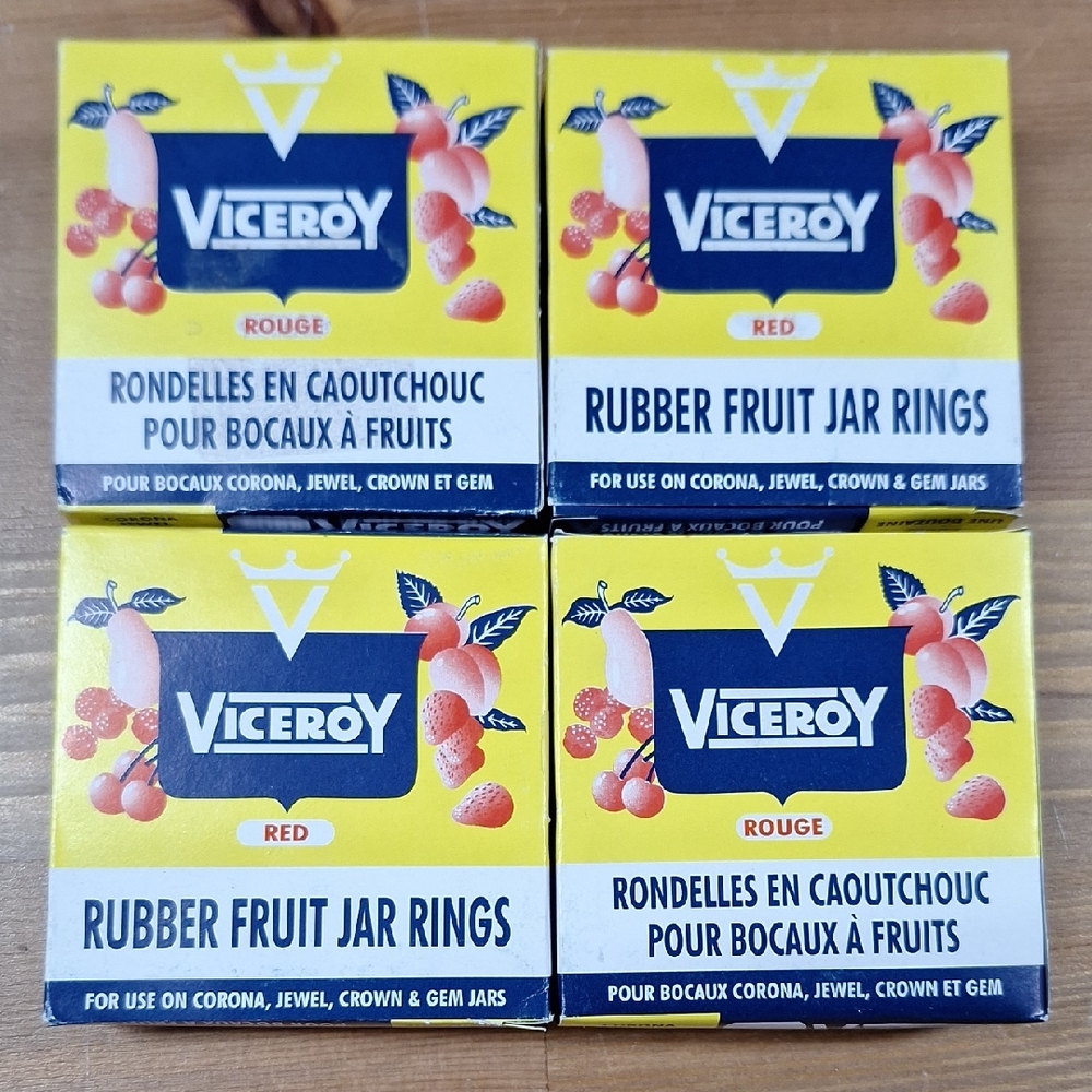#AAN --48 Viceroy Rubber  Jar Rings New In Boxes